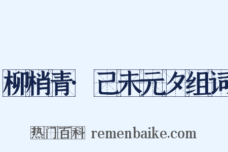 柳梢青·己未元夕组词是什么意思的图片